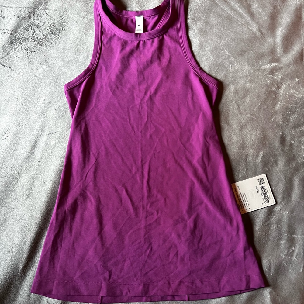 Lululemon Athletica Pink Fitted Sleeveless Tank Top Align Hip Length